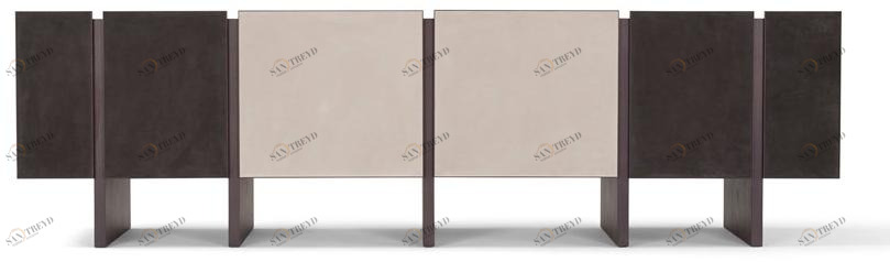 AMURA Комод деревянный с распашными дверцами, обтянутый кожей Sistema parere 2 sun-id-1347689