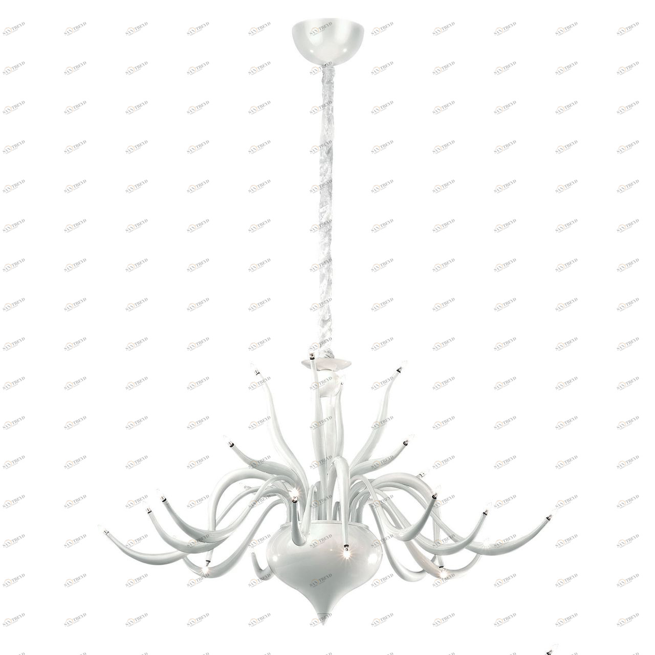 Люстра дизайнерская Through белая Elysee SP24 IDEAL LUX ДИЗАЙНЕРСКИЕ, ELYSEE BIANCO 057342 Белый 