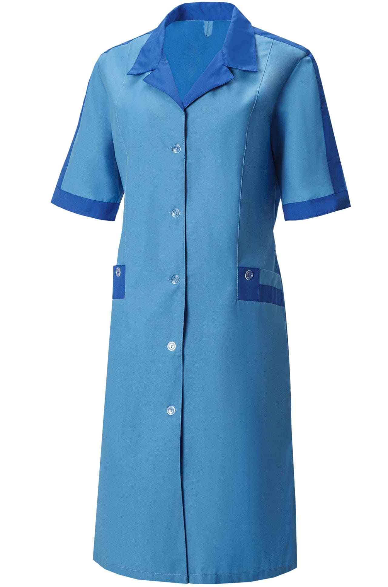 62851 Халат "Радуга NEW" короткий рукав голубой василек  Одежда для обслуживающего персонала  размер 56 Спецодежда 