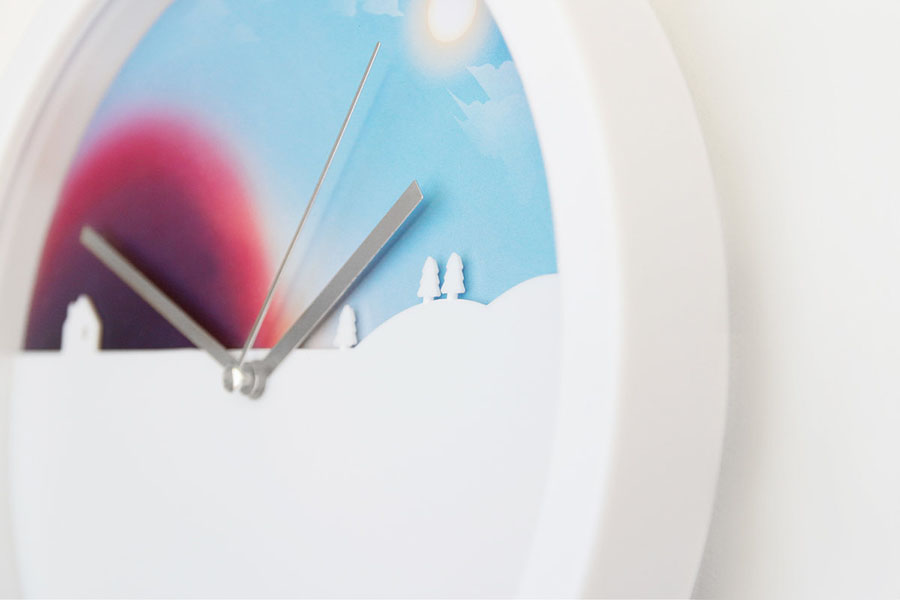 SK CLOCK DN1 Часы настенные day and night с цветным циферблатом Suck UK  - Вид №7