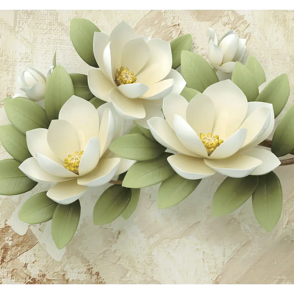 Фотообои «Веточка лотоса» 3D флизелиновые 300x270 см L12-959 82912485 STLM-2103703 FBRUSH 3D FLIZART