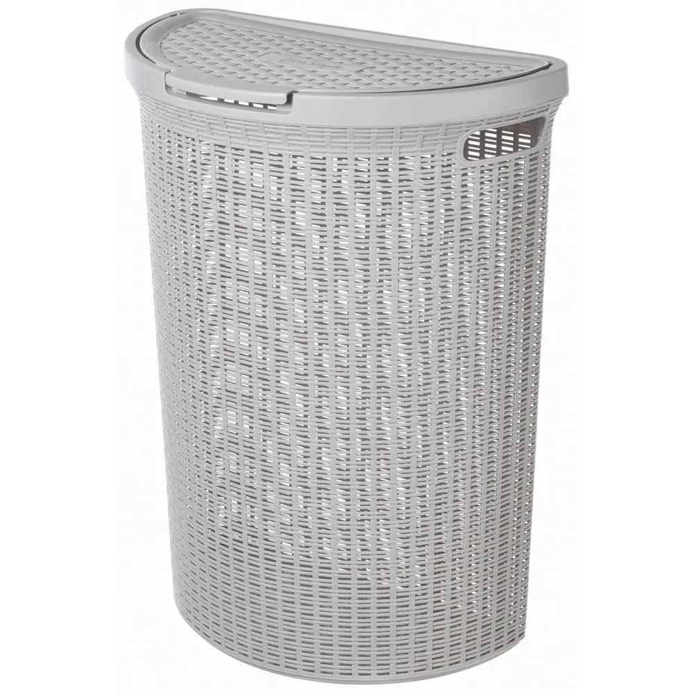 Корзина для белья Econova Eco Style 45 л цвет светло-серый STLM-2013434