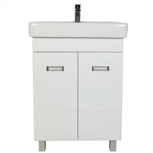 O-mebel напольная тумба Таис-М белая ящики айвари, корпус бетон