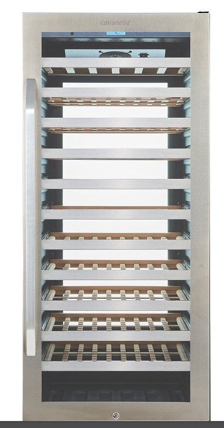 9189163 Винный шкаф Cavanova CV102-1TL серебристый STDN-0028242 - Вид №4