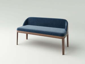 Бархатная скамья со спинкой