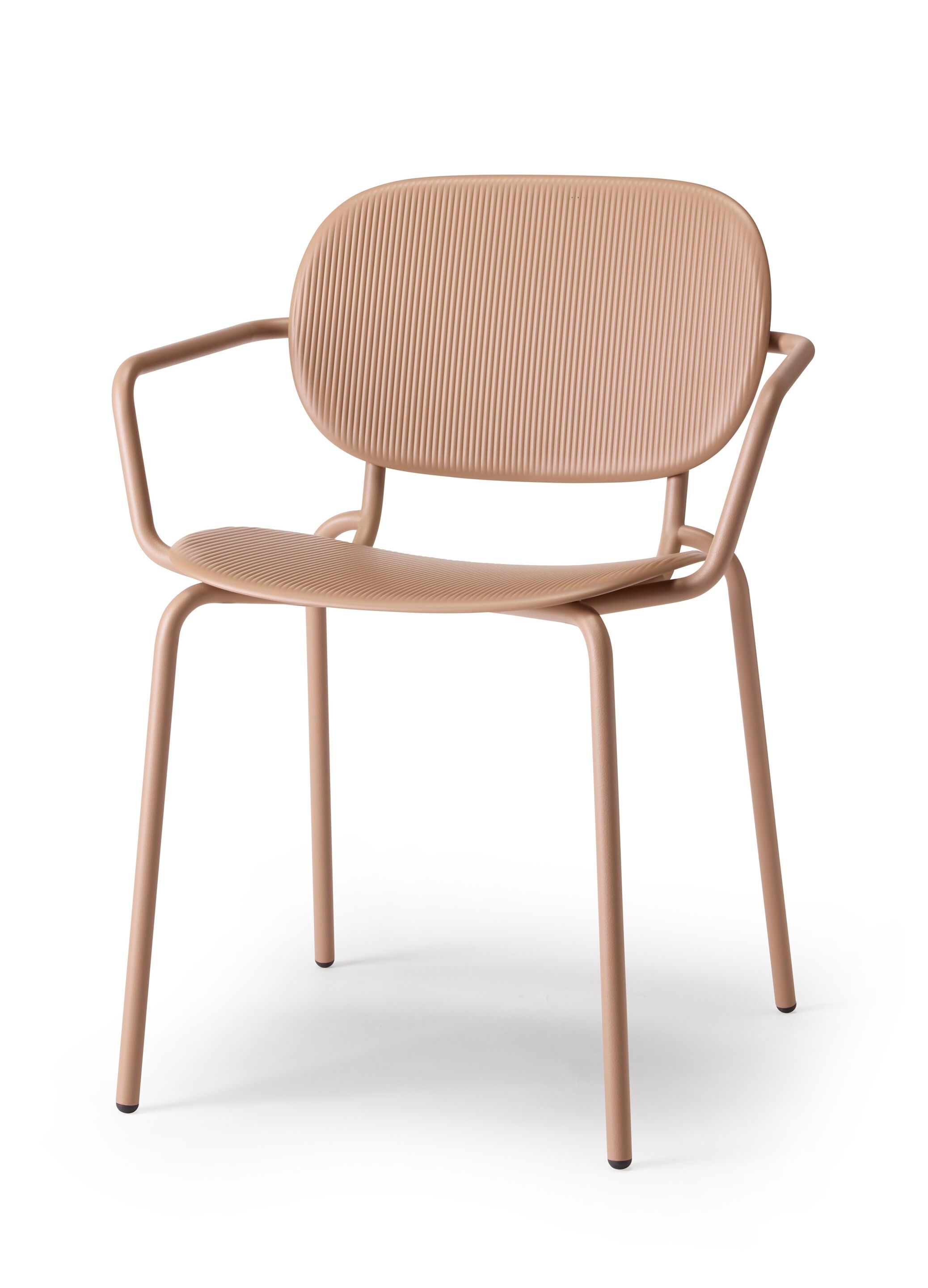 Кресло из переработанного инженерного пластика со стальной рамой и подлокотниками S-CAB Si-Si ARCH-00021902 - Вид №8