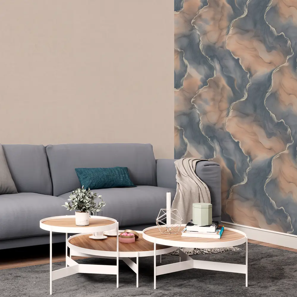 Обои Palitra Home Amour: темно-бежевые с абстрактным узором 89409478 STLM-1572585 - Вид №6