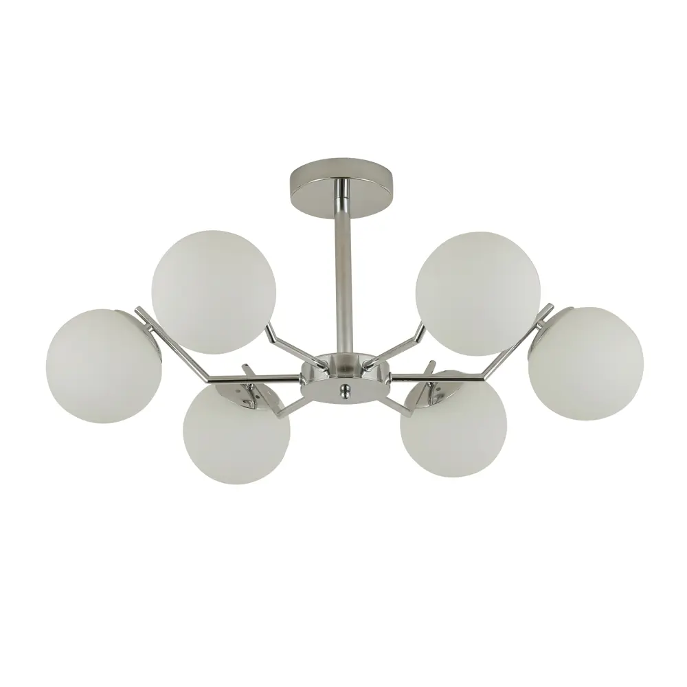 Люстра потолочная «Golfo» 5050-6 6 ламп 18 м² цвет серый SCHAFFNER STLM-2067189