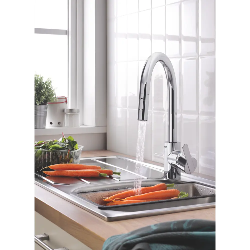 Смеситель для кухни GROHE Feel выдвижной, цвет хром 82247224 STLM-2209415 Feel Clova - Вид №2