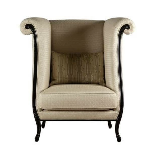 Кресло каминное бежевое с высокой спинкой и ушами Fiore UNICO ДИЗАЙНЕРСКИЕ 249013 Бежевый