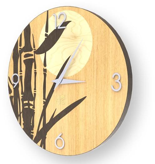 LIGNIS® Настенные часы из инкрустированного дерева Dolcevita nature 10.053 / 10.131 - Вид №1