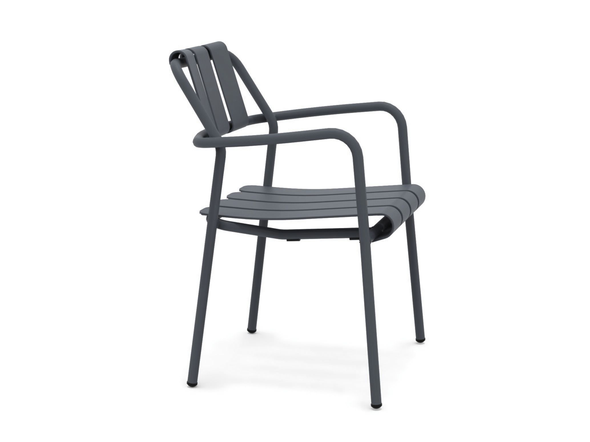 Алюминиевый штабелируемый садовый стул с подлокотниками Vermobil Verdea ARCH-00059586