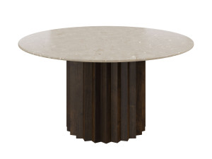 Круглый мраморный стол с деревянной основой