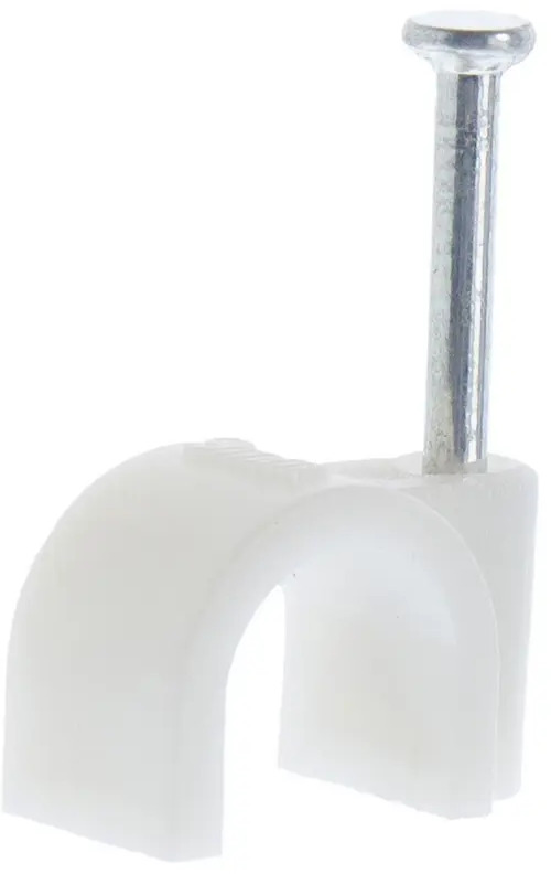 ЭКОПЛАСТ Скоба круглая для кабеля с гвоздем 50 шт 18176522