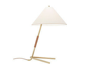 Металлическая и шелковая настольная лампа