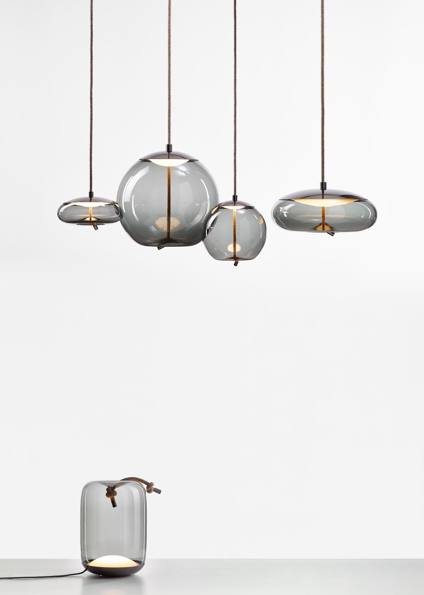 Светодиодная настольная лампа из дутого стекла BROKIS Узел ARCH-00115912 - Вид №4