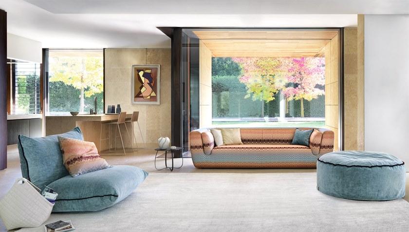 MissoniHome 3-х местный тканевый диван со съемным чехлом Inntil sun-id-1478735 - Вид №2