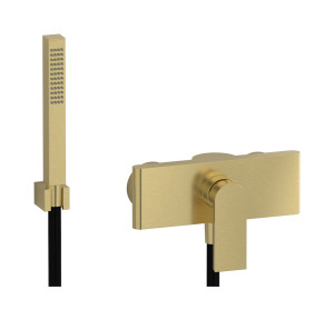 Встроенный смеситель для душа в комплекте с душевым гарнитуром. WE ARE IB k3350is Brushed Pale Gold K3