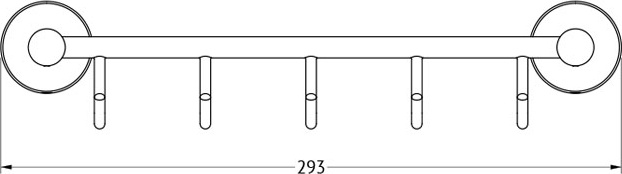 NOS 026 Штанга с 5-ю крючками 30 cm FBS Nostalgy - Вид №1