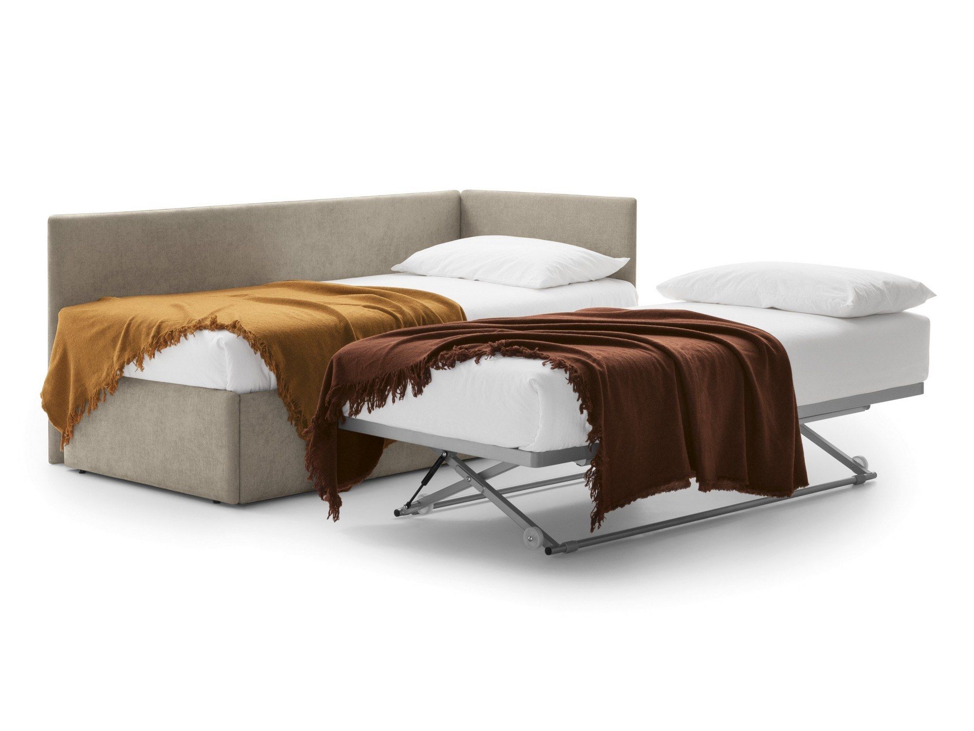 Односпальная кровать с изголовьем и фасонной боковой панелью Bolzan Fly ARCH-00066552 - Вид №4