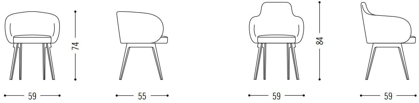 COR Стул с обивкой и подлокотниками Roc sun-id-1447438 - Вид №10