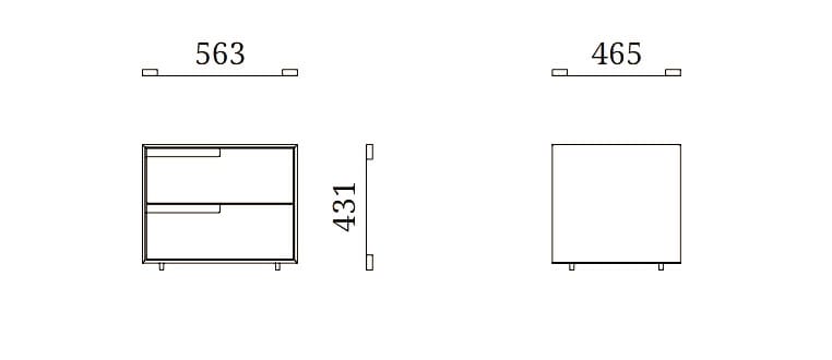 Деревянная тумбочка с ящиками Febal Casa Damien ARCH-00015880