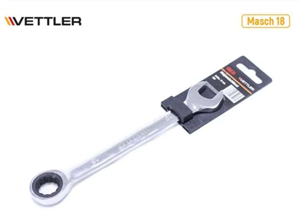 91017161 Ключ комбинированный с трещоткой Vettler Masch18 18 мм STLM-0838926