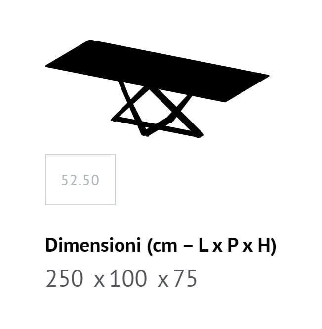 Прямоугольный обеденный стол из стали и дерева Bontempi Casa Millennium ARCH-00040042 - Вид №22