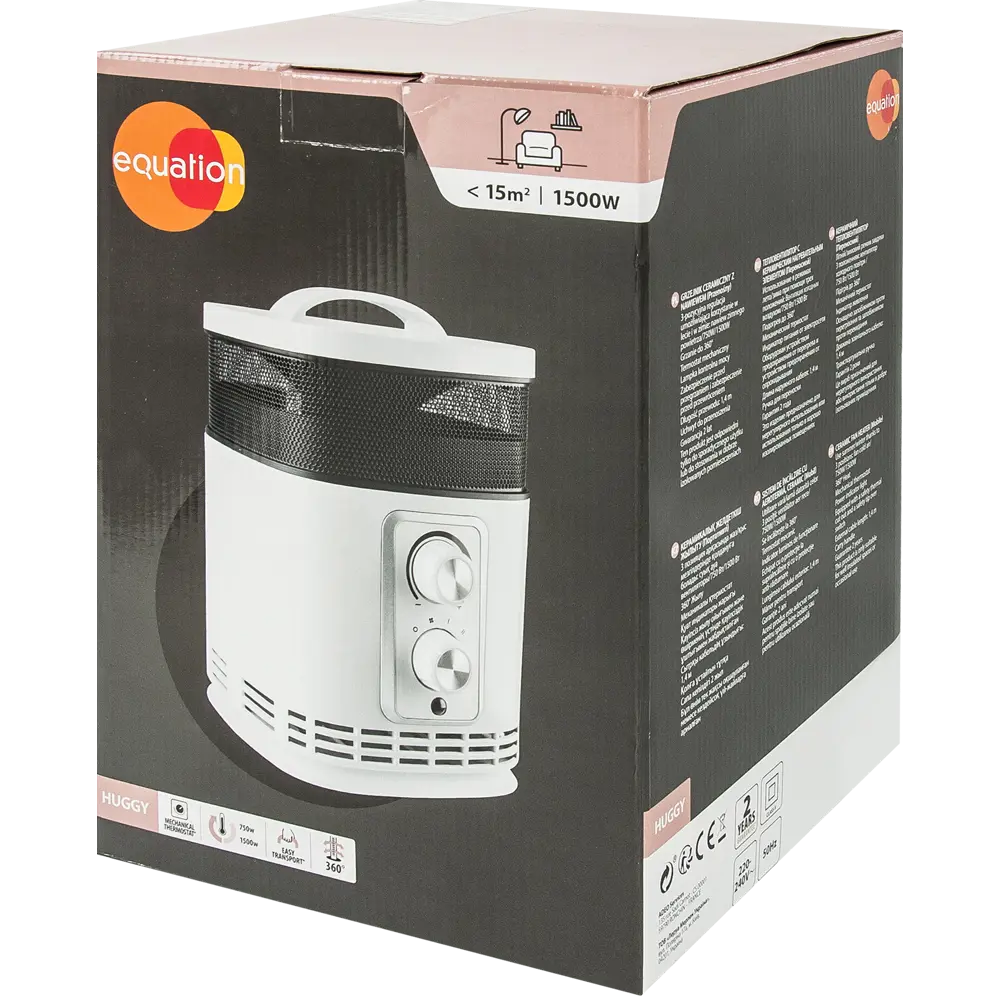 Керамический тепловентилятор EQUATION с круговым обогревом 1500 Вт 82116685 STLM-0019497 - Вид №3