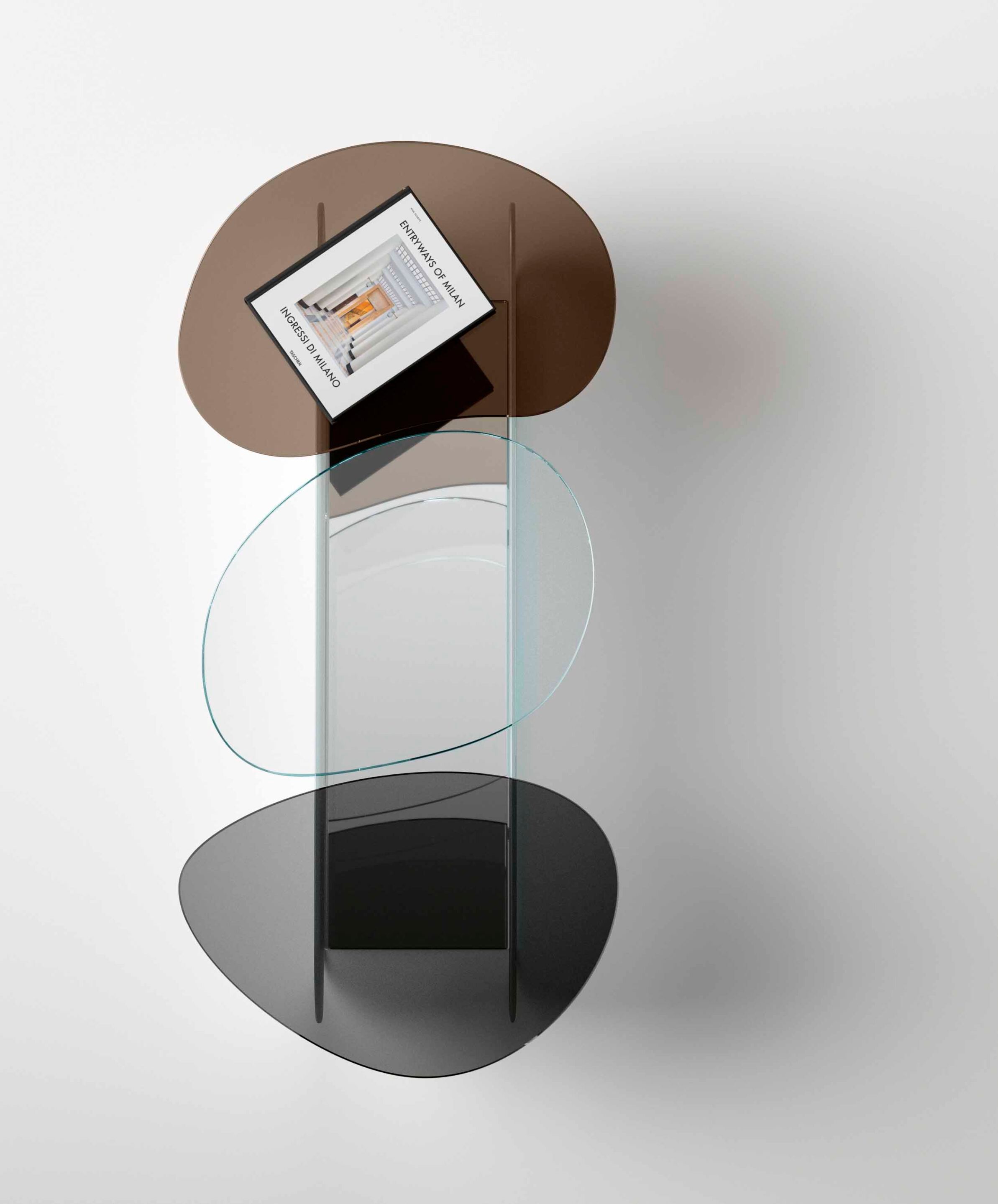 Низкий стеклянный журнальный столик Tonelli Design LILYPAD ARCH-00047740 - Вид №1