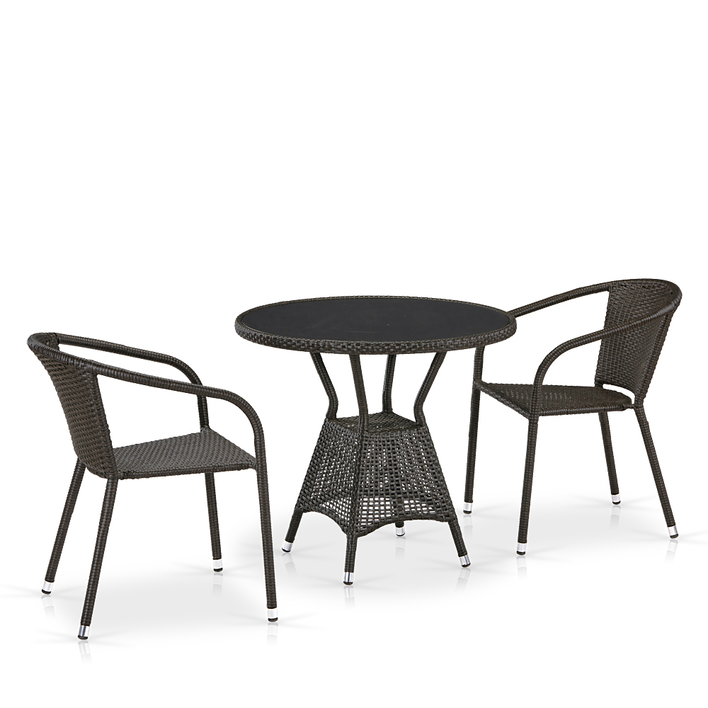 T707ANS/Y137C-W53 2Pcs Brown Комплект плетеной мебели Afina 