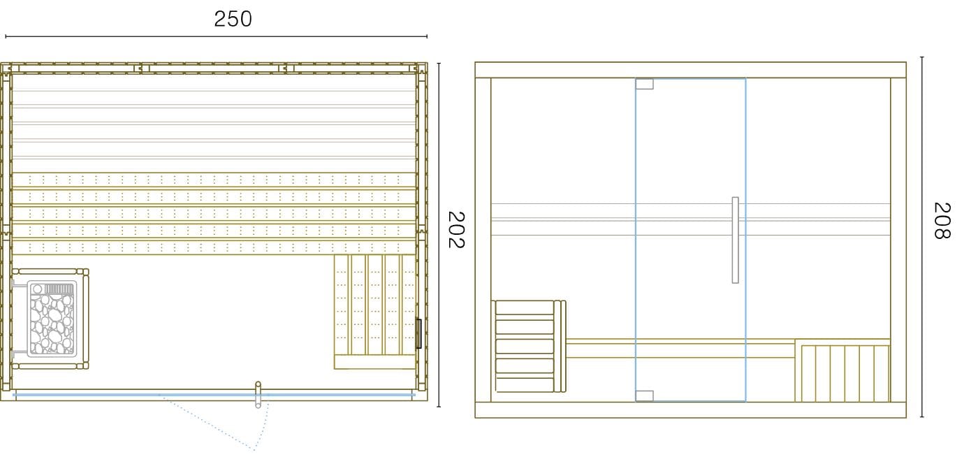 Наружная сауна из термообработанной сосны Kinedo Sauna per esterno ARCH-00007684 - Вид №6