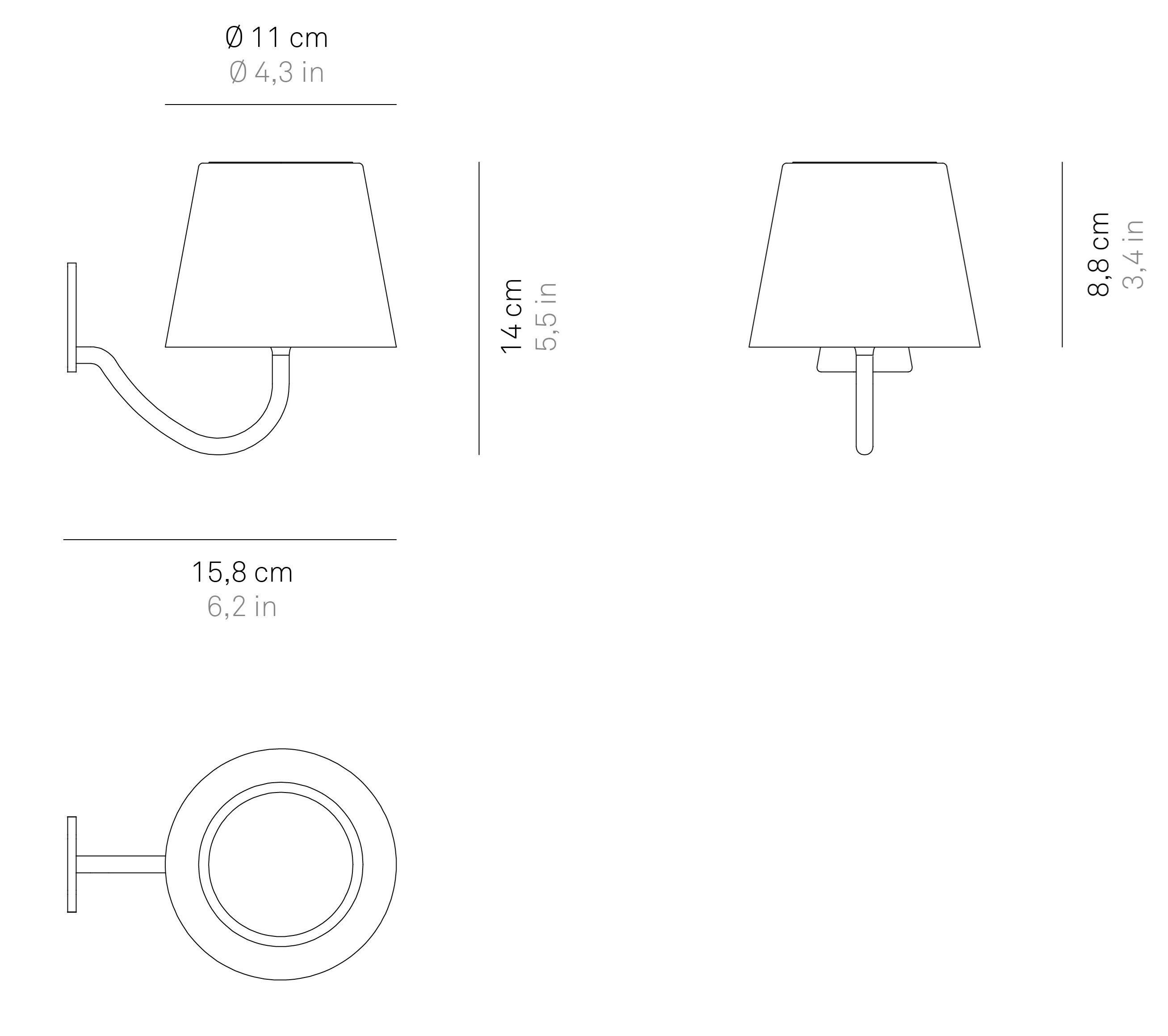 Перезаряжаемый настенный светильник Zafferano Poldina ARCH-00113352 - Вид №12