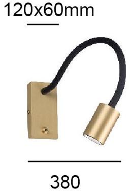 Terzo Light Настенный светодиодный светильник из стали с гибким кронштейном  V4214900, v4214901  - Вид №3