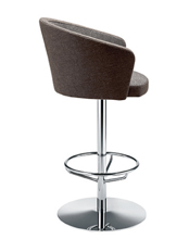 Kicca 320 Поворотный табурет с центральным стальным основанием. Сиденье и спинка мягкие. Et al. Kicca