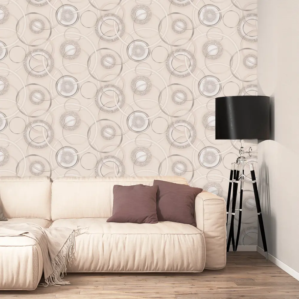 Бумажные обои Московская обойная фабрика Рондо в бежевых тонах 89369375 STLM-0824789 - Вид №3