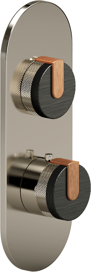 E-8026-R1BOXE0-L1BRG-PN-T Планка M-Series с 2 ручками - Внешняя часть GRAFF MOD+
