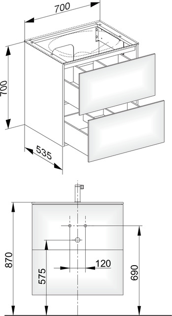 31342390000 Тумба под умывальник KEUCO Edition 11 - Вид №2