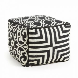 Пуф LETS черно-белый BARCELONA DESIGN  151655 Разноцветный