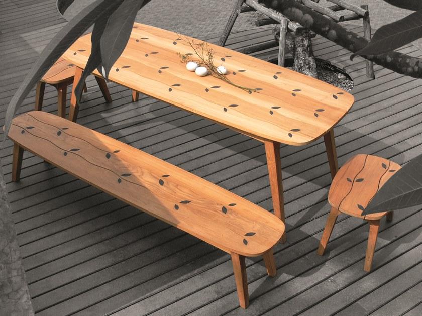 MOBIKA GARDEN Садовая скамейка из тика Wave sun-id-1409991 - Вид №1