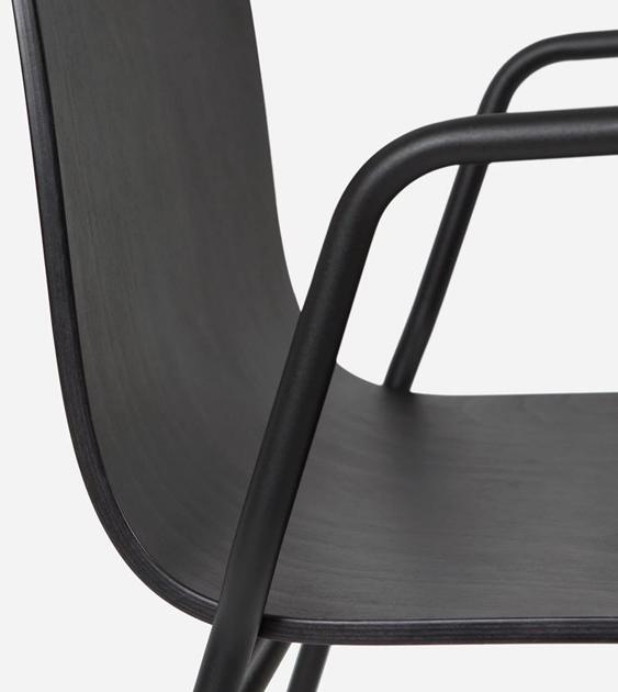 Hem Штабелируемый стул из стали и дерева с подлокотниками Touchwood sun-id-1466868 - Вид №5