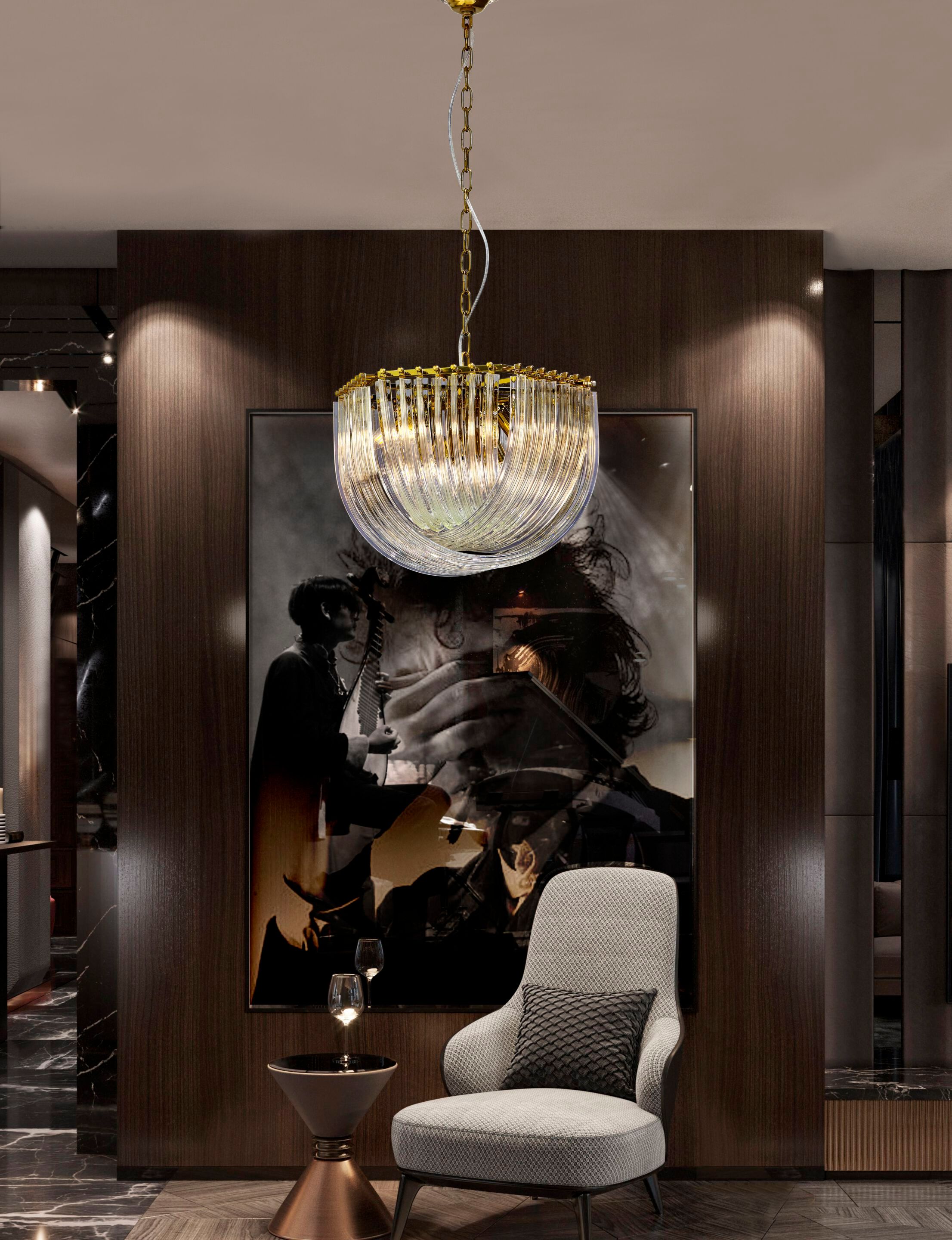 Подвесной светильник из нержавеющей стали и стекла K-Lighting Анатоль ARCH-00096893 - Вид №1