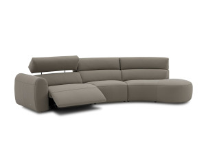 Модульный кожаный диван с электроприводом