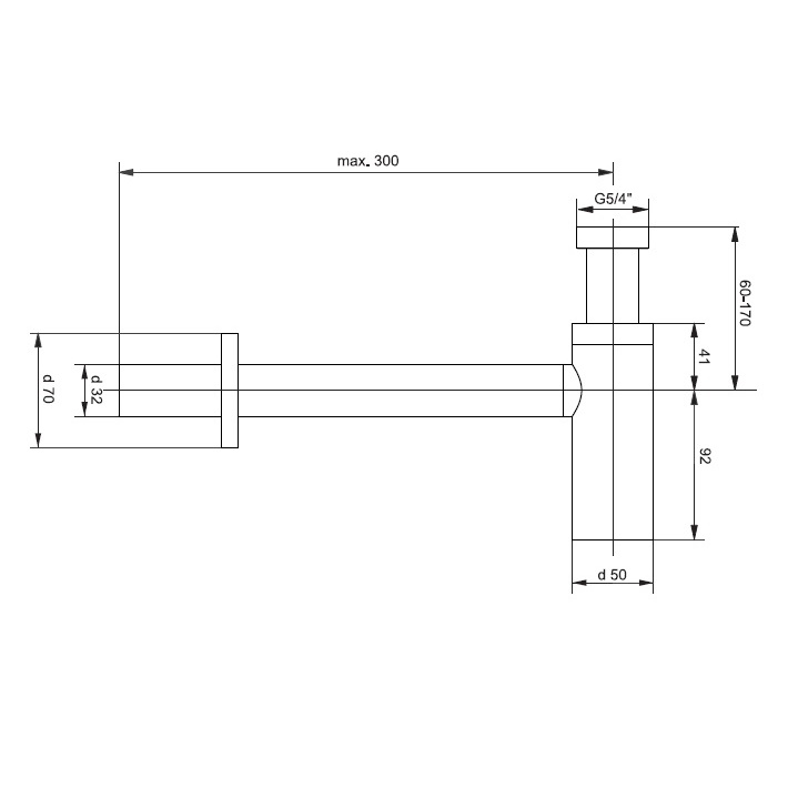 Сифон для раковины Kaja Ipuri 10511-С 10511С - Вид №1