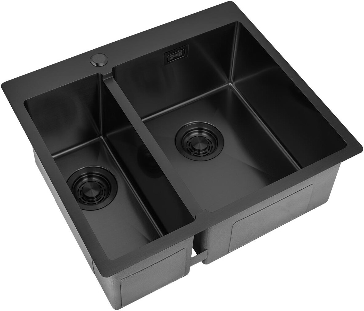 Мойка кухоная ZorG Light ZL R 590-2-510-R GRAFIT из нержавеющей стали, графит