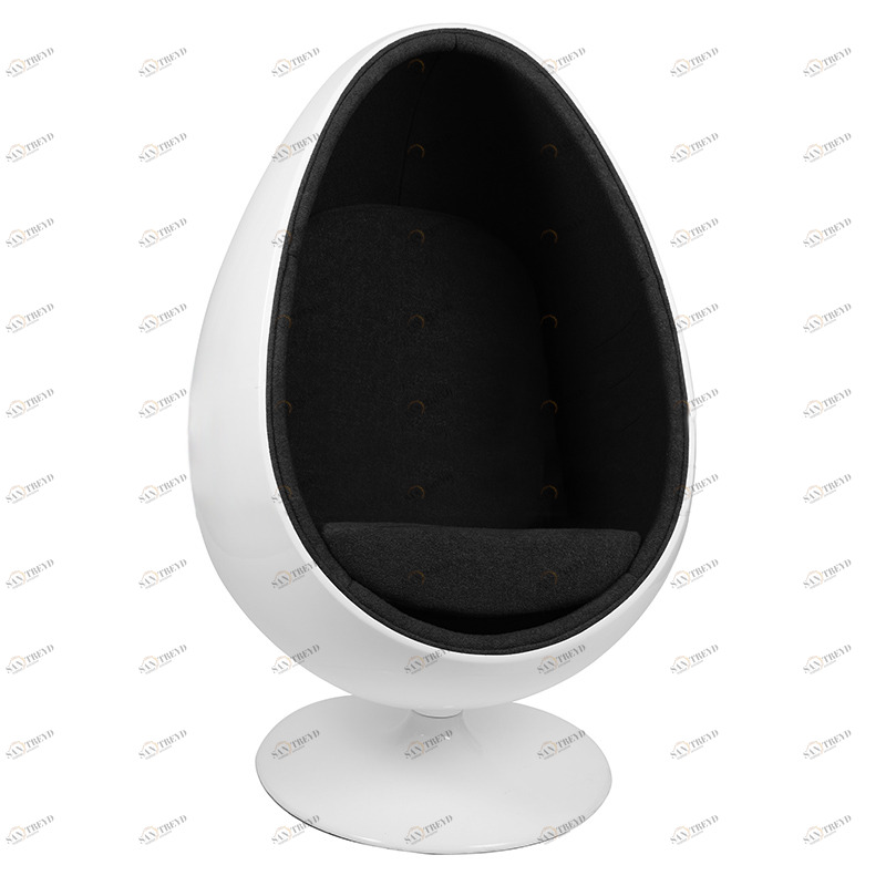 Кресло Ovalia Egg черное SOHO DESIGN ДИЗАЙНЕРСКИЕ, EGG OVALIA 131535 Черный 