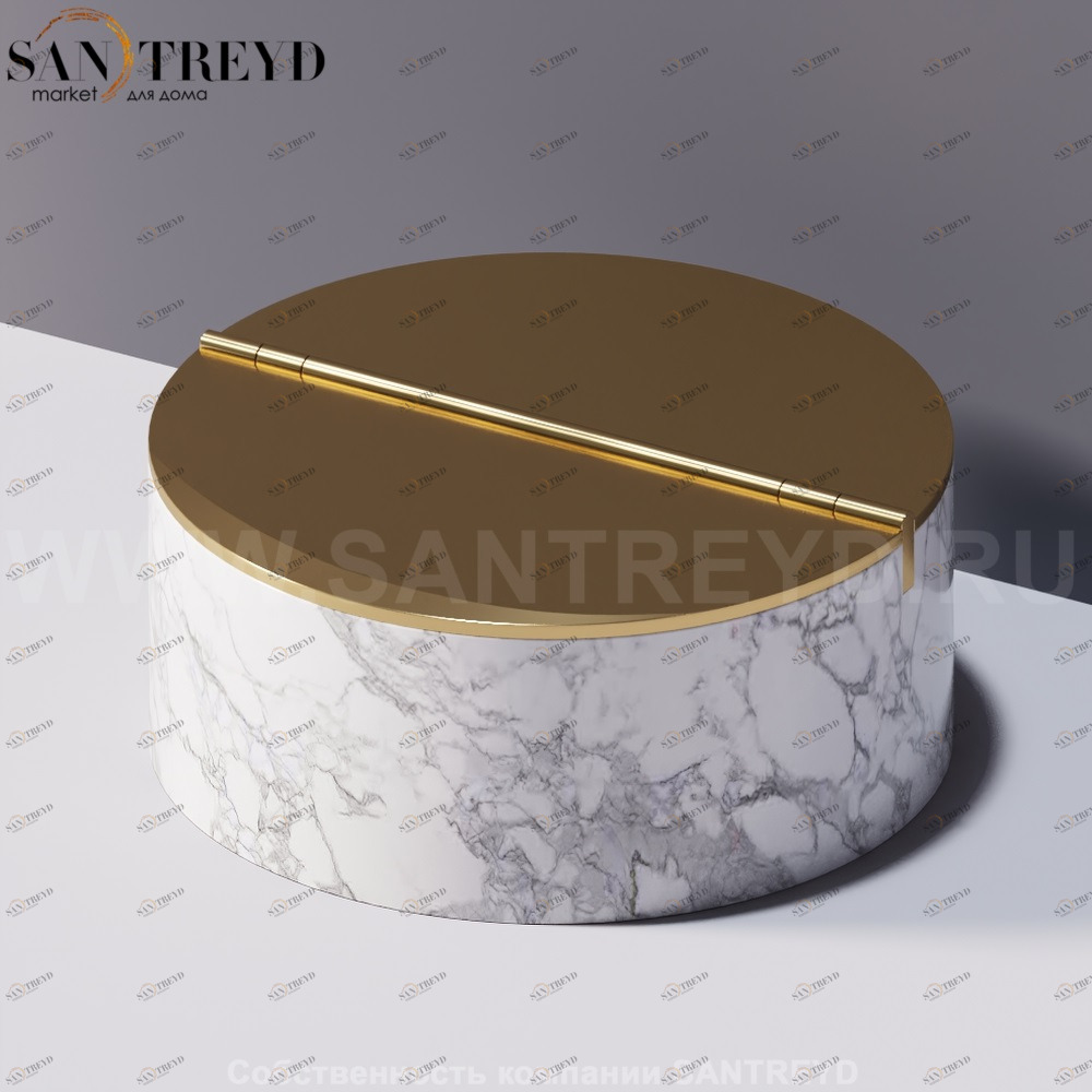 Agape CONSTELLATION Контейнер из белого мрамора с крышкой из бронзы ACOM0305MC
