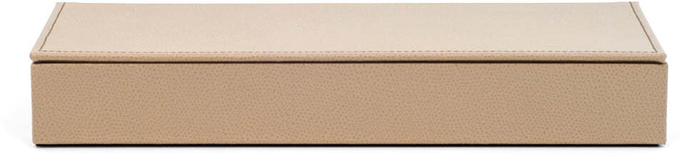 Прямоугольная маленькая шкатулка - 27X9,7XH3,5 см / тканая кожа_темно-серый