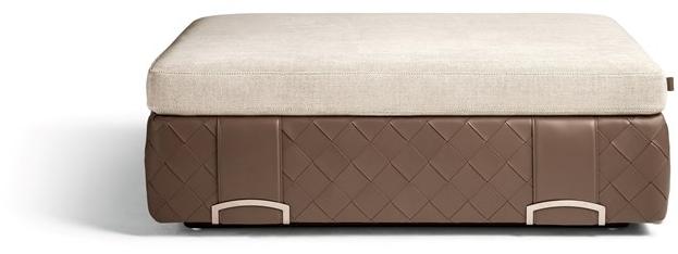 Poltrona Frau Квадратный пуф из ткани и кожи La collezione - mobili e complementi sun-id-1486823 - Вид №1