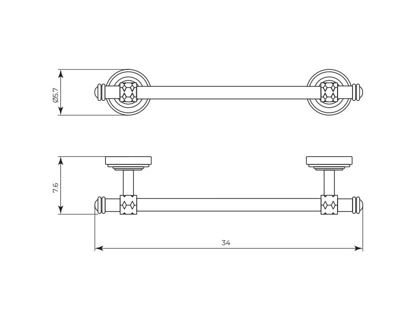Латунный держатель для полотенец Gaia Mobili Complements ARCH-00130040 - Вид №5